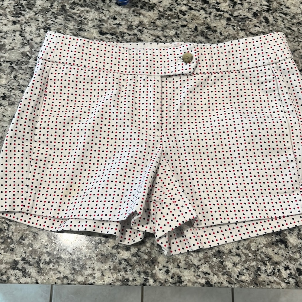 J crew red and blue polka dot shorts